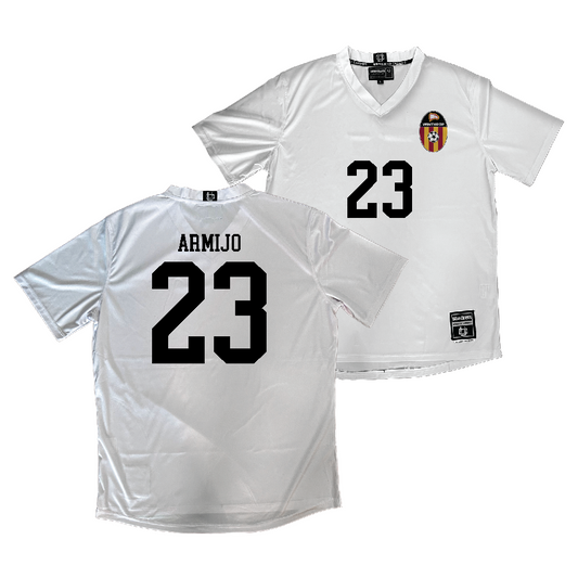 Winthrop Men's Soccer White Jersey  - Ryan Armijo