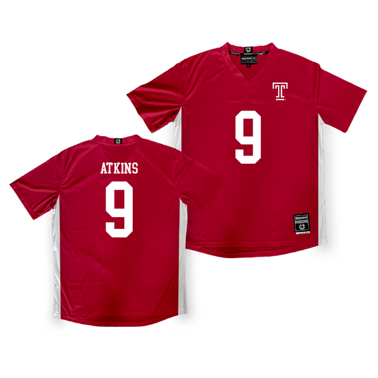 Temple Cherry Women's Soccer Jersey - Shari Atkins | #9