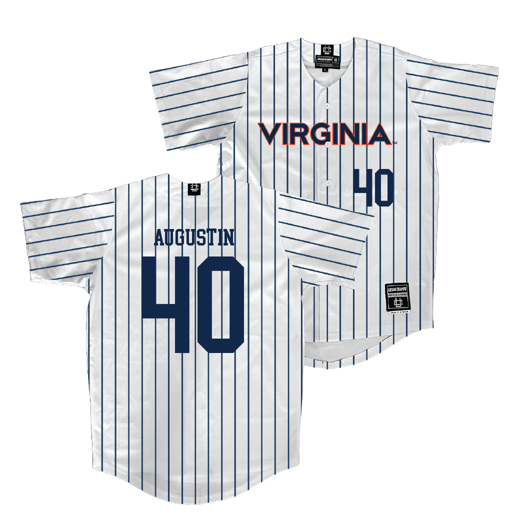 Virginia Baseball White Jersey - Matt Augustin