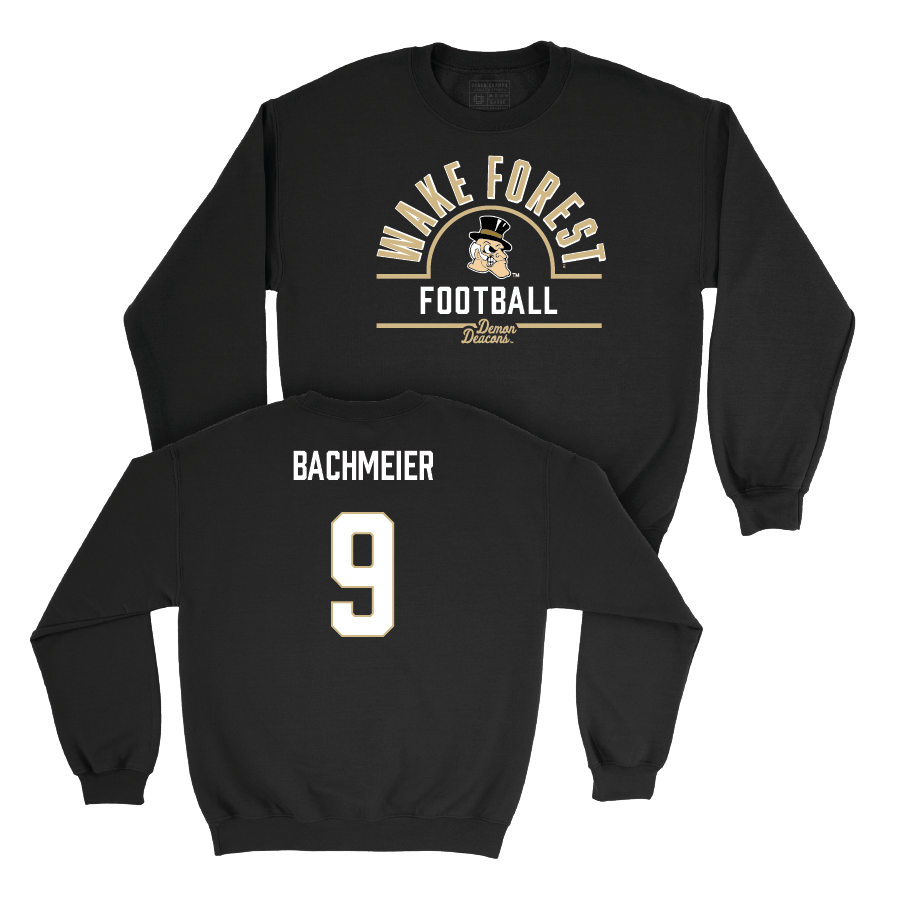 Wake Forest Football Black Arch Crew  - Hank Bachmeier