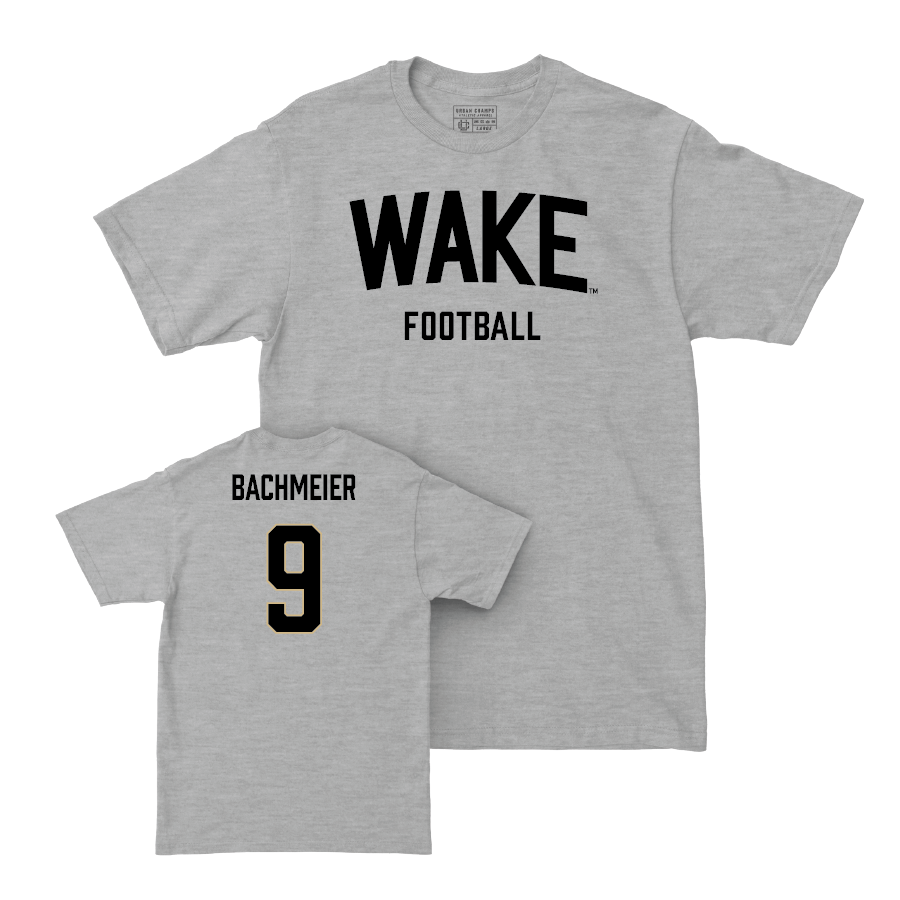 Wake Forest Football Sport Grey Wordmark Tee  - Hank Bachmeier