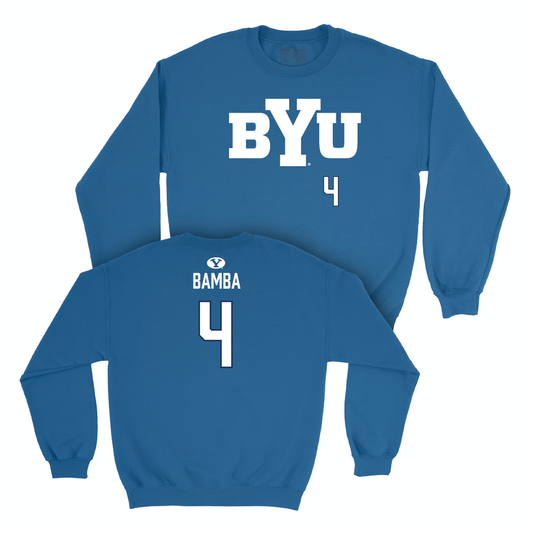 BYU Football Royal Wordmark Crew - Mory Bamba