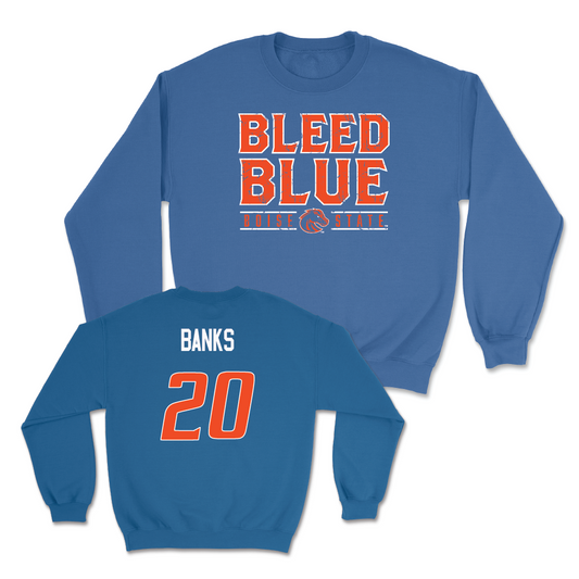 Boise State Football Blue "Bleed Blue" Crew  - Davon Banks