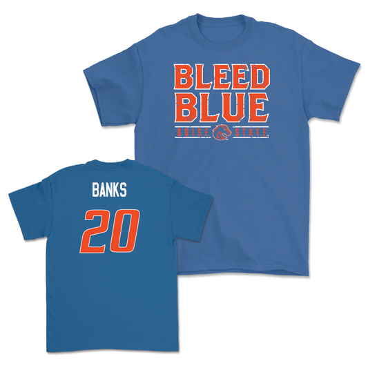 Boise State Football Blue "Bleed Blue" Tee  - Davon Banks