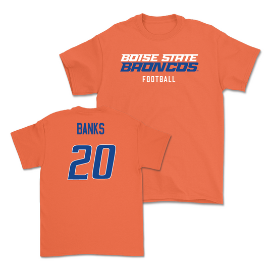 Boise State Football Orange Staple Tee  - Davon Banks