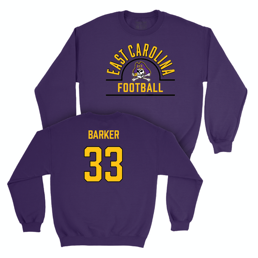 East Carolina Football Purple Arch Crew   - Zakye Barker