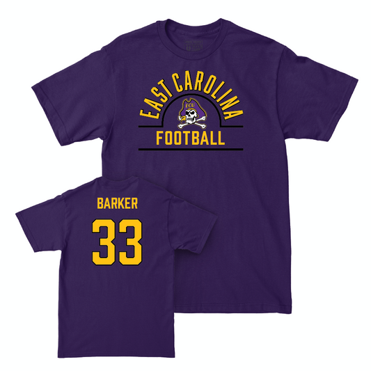 East Carolina Football Purple Arch Tee   - Zakye Barker