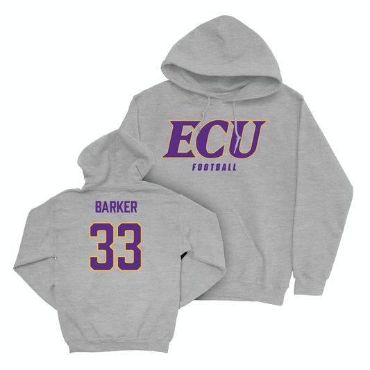 East Carolina Football Sport Grey ECU Hoodie   - Zakye Barker