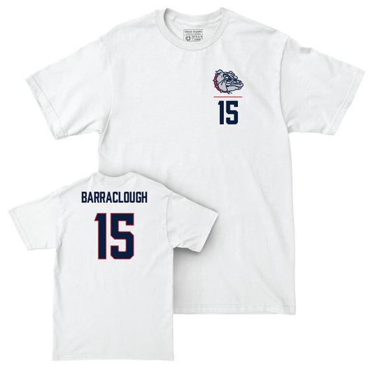 Gonzaga Women's Soccer White Logo Comfort Colors Tee  - Taryn Barraclough