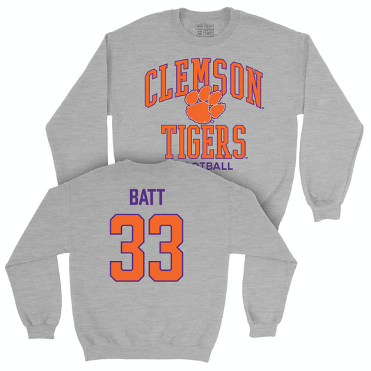 Clemson Football Sport Grey Classic Crew  - Griffin Batt