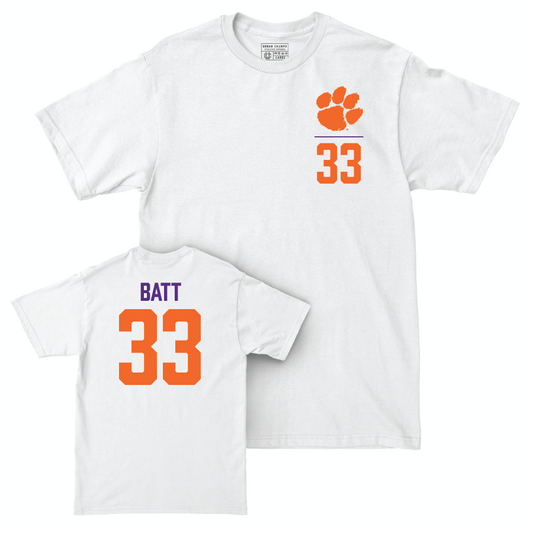 Clemson Football White Logo Comfort Colors Tee  - Griffin Batt