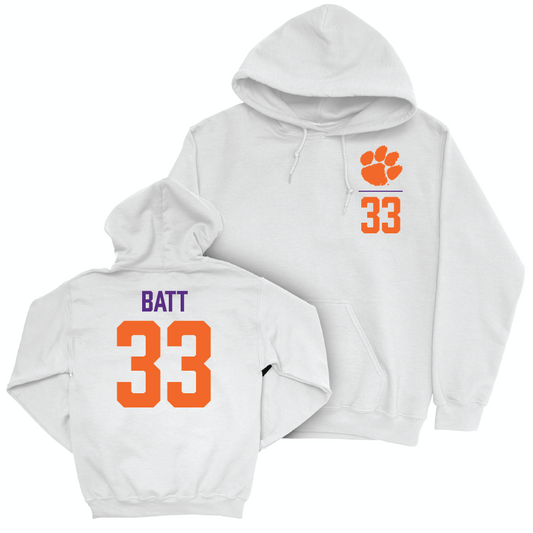 Clemson Football White Logo Hoodie  - Griffin Batt