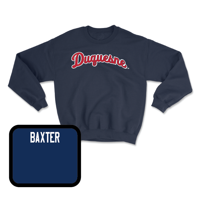 Duquesne Women's Track & Field Navy Script Crew - Anna Baxter