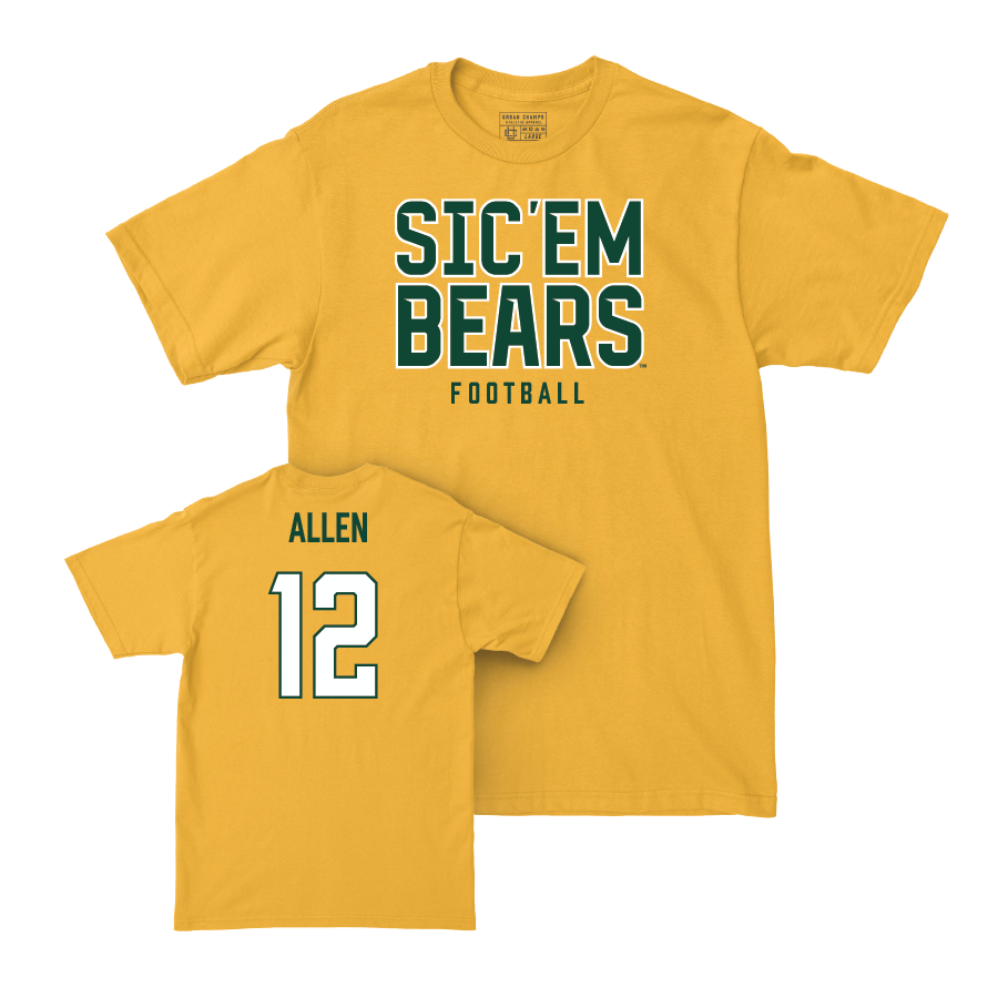 Baylor Football Gold Sic 'Em Tee - Alfonzo Allen Small