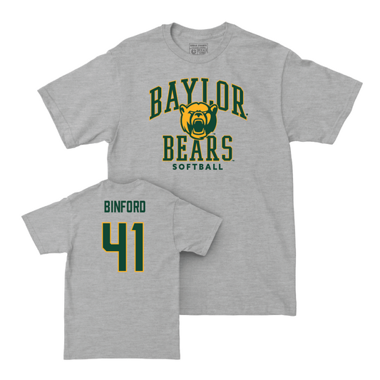 Baylor Softball Sport Grey Classic Tee - Aliyah Binford Small