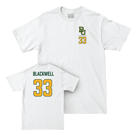 Baylor Women's Basketball White Logo Comfort Colors Tee - Aijha Blackwell Small