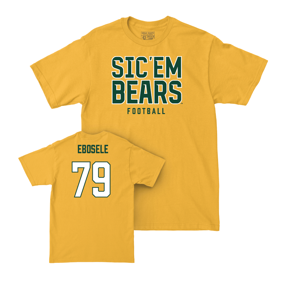 Baylor Football Gold Sic 'Em Tee - Alvin Ebosele Small