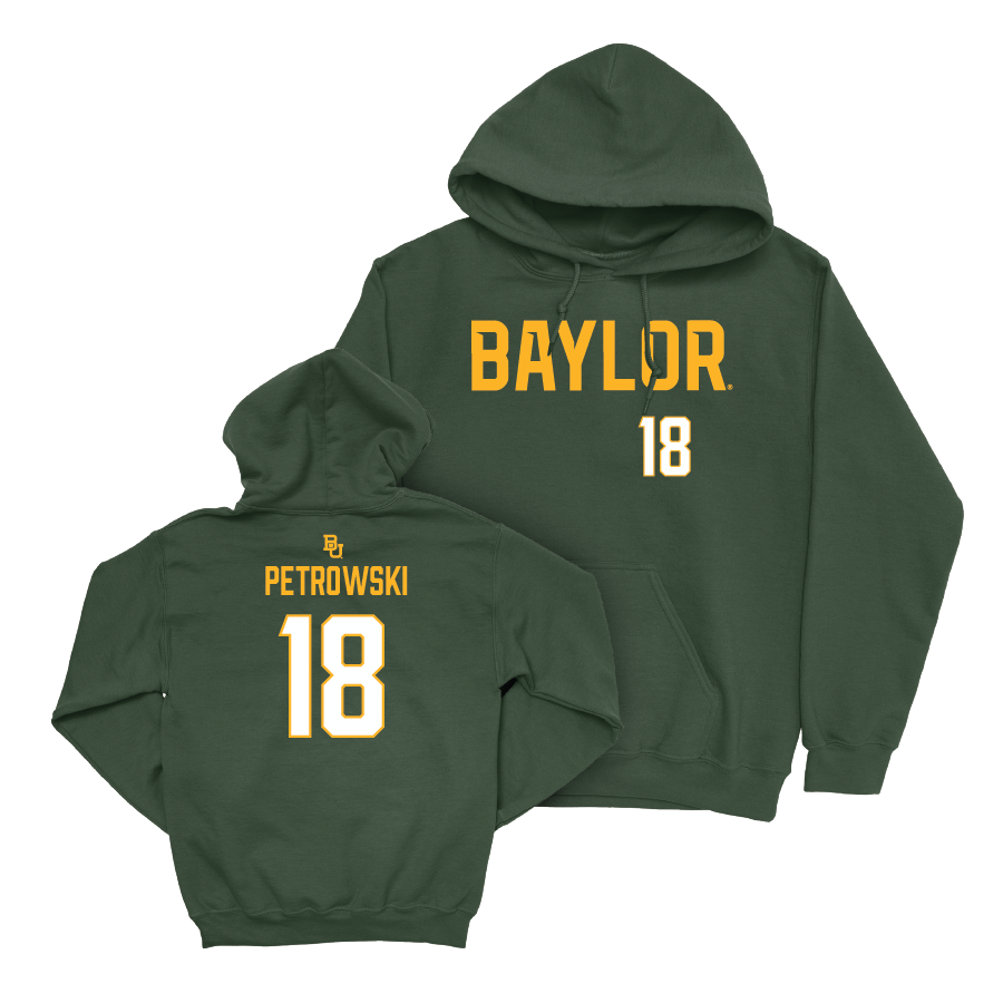 Baylor Baseball Green Wordmark Hoodie - Andrew Petrowski Small