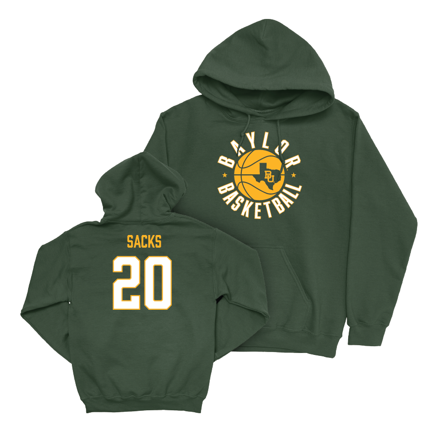 Baylor Men's Basketball Green Hardwood Hoodie - Austin Sacks Small