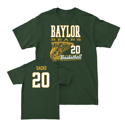 Baylor Men's Basketball Green Hoops Tee - Austin Sacks Small