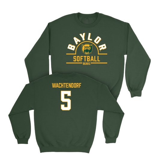 Baylor Softball Forest Green Arch Crew - Ashlyn Wachtendorf Small