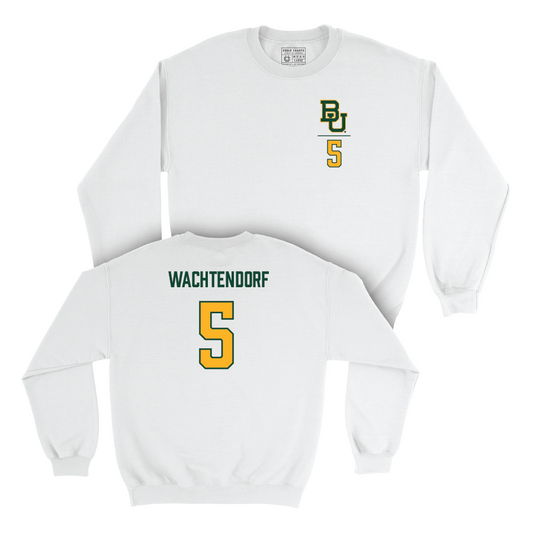 Baylor Softball White Logo Crew - Ashlyn Wachtendorf Small