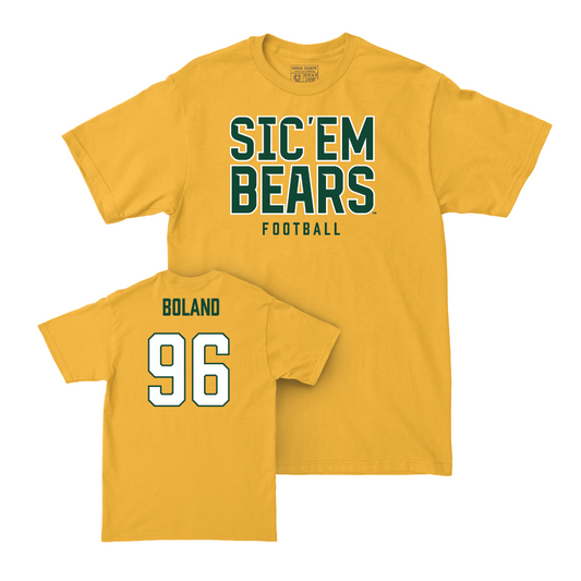 Baylor Football Gold Sic 'Em Tee - Bryce Boland Small