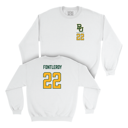 Baylor Women's Basketball White Logo Crew - Bella Fontleroy Small