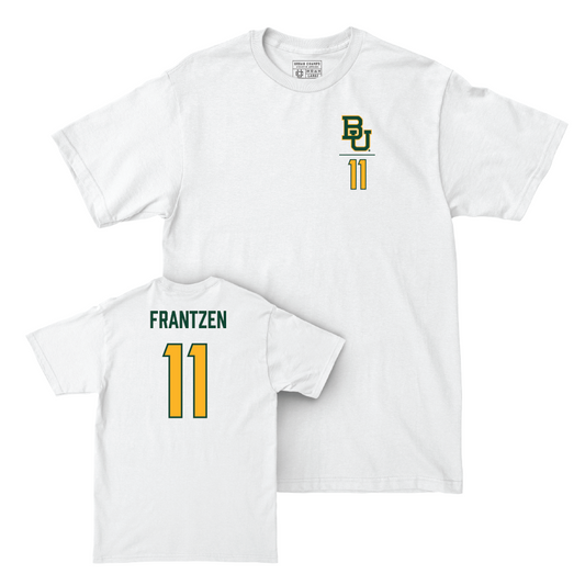 Baylor Men's Tennis White Logo Comfort Colors Tee - Christopher Frantzen Small