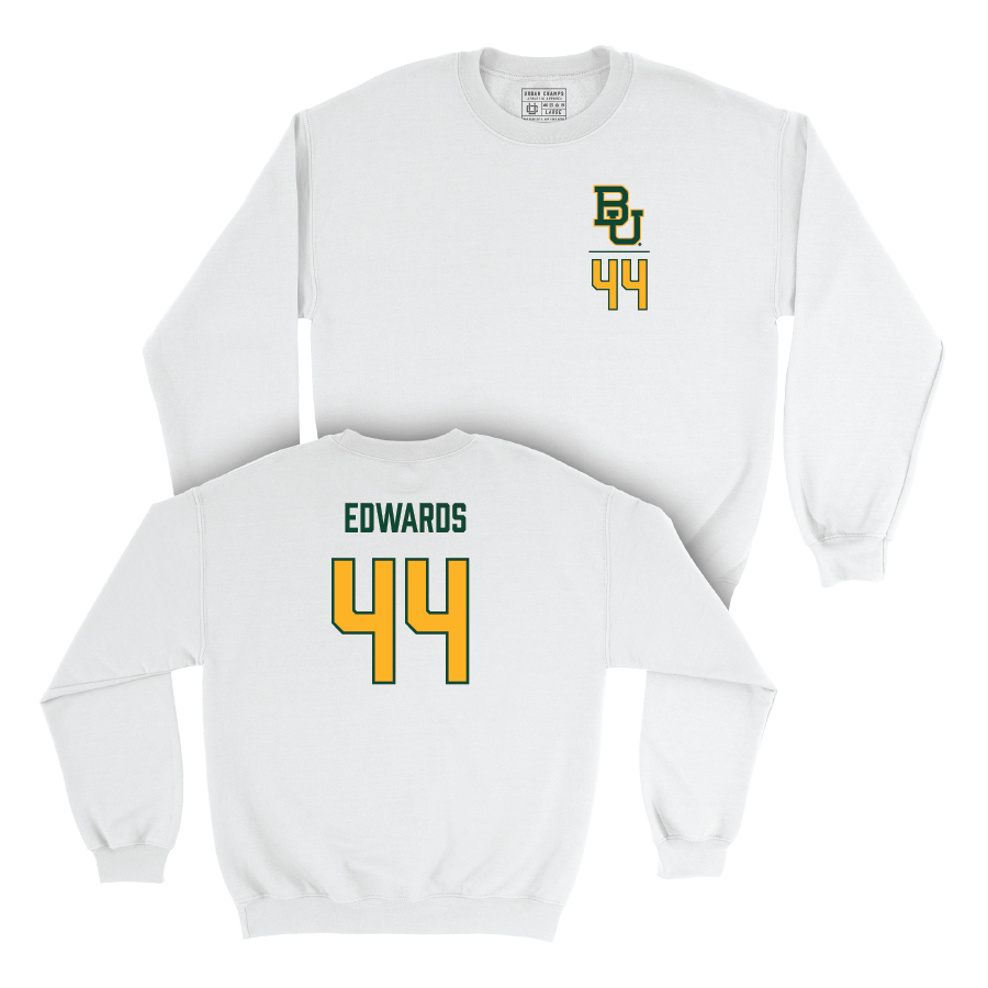 Baylor Women's Basketball White Logo Crew - Dre'Una Edwards Small