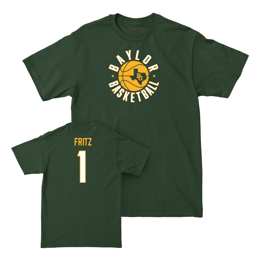 Baylor Women's Basketball Green Hardwood Tee - Denae Fritz Small