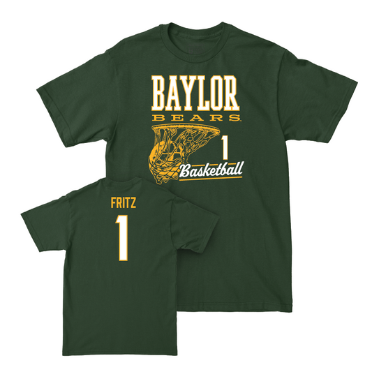 Baylor Women's Basketball Green Hoops Tee - Denae Fritz Small