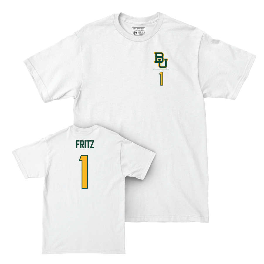 Baylor Women's Basketball White Logo Comfort Colors Tee - Denae Fritz Small