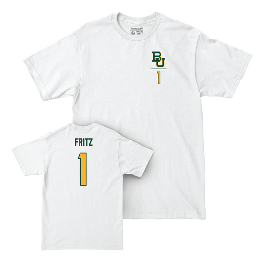 Baylor Women's Basketball White Logo Comfort Colors Tee - Denae Fritz Small