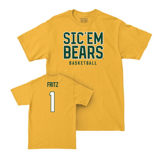 Baylor Women's Basketball Gold Sic 'Em Tee - Denae Fritz Small