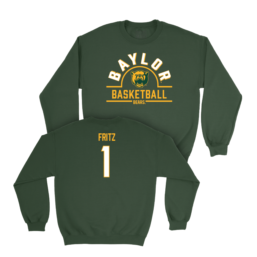 Baylor Women's Basketball Forest Green Arch Crew - Denae Fritz Small