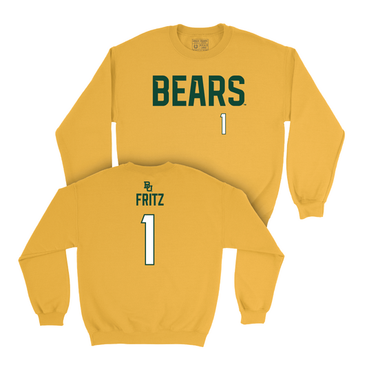 Baylor Women's Basketball Gold Bears Crew - Denae Fritz Small