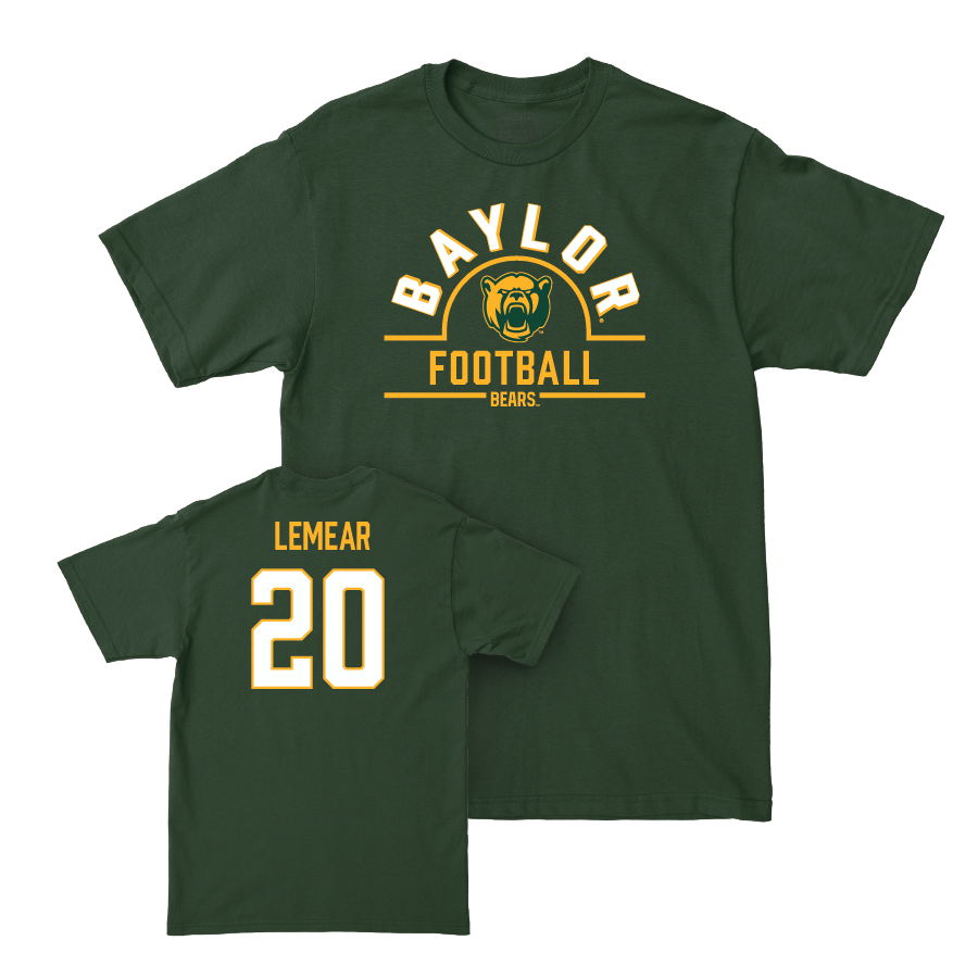 Baylor Football Forest Green Arch Tee - Devin Lemear Small