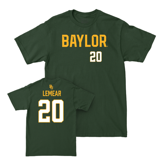 Baylor Football Green Wordmark Tee - Devin Lemear Small