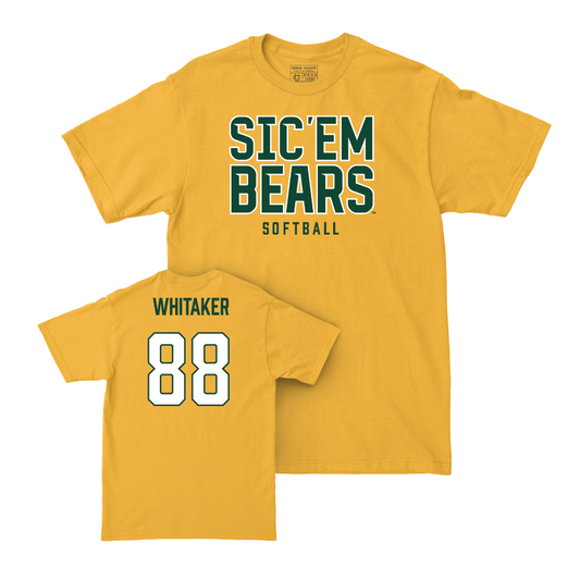 Baylor Softball Gold Sic 'Em Tee - Ellington Whitaker Small