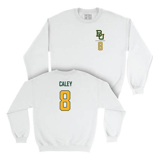 Baylor Baseball White Logo Crew - Harrison Caley Small