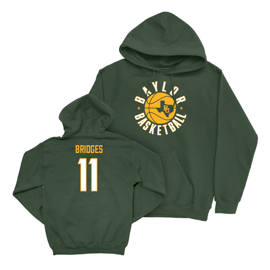 Baylor Men's Basketball Green Hardwood Hoodie - Jalen Bridges Small