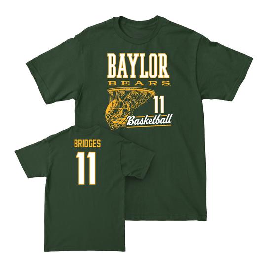 Baylor Men's Basketball Green Hoops Tee - Jalen Bridges Small