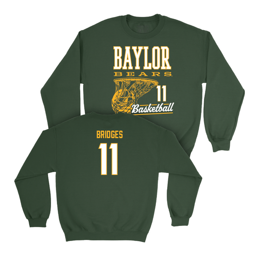 Baylor Men's Basketball Green Hoops Crew - Jalen Bridges Small