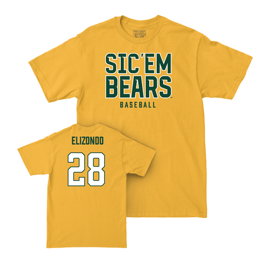 Baylor Baseball Gold Sic 'Em Tee - Jackson Elizondo Small