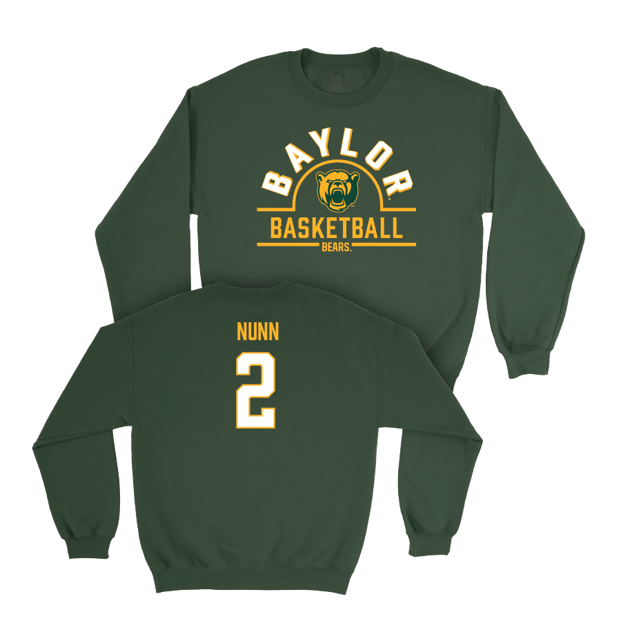 Baylor Men's Basketball Forest Green Arch Crew - Jayden Nunn Small