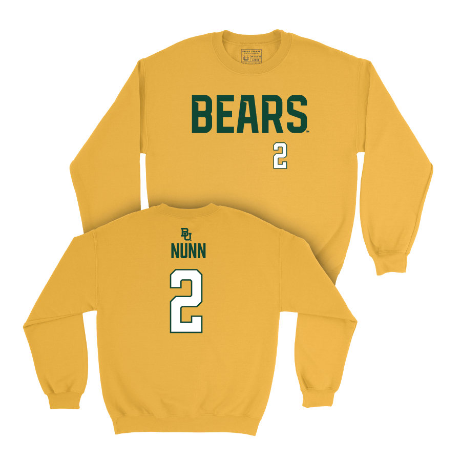 Baylor Men's Basketball Gold Bears Crew - Jayden Nunn Small