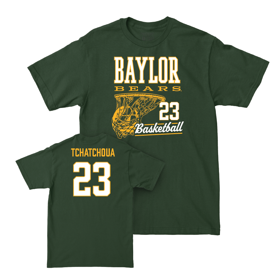 Baylor Men's Basketball Green Hoops Tee - Jonathan Tchatchoua Small