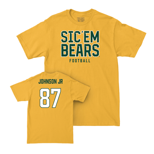 Baylor Football Gold Sic 'Em Tee - Kelsey Johnson Jr. Small