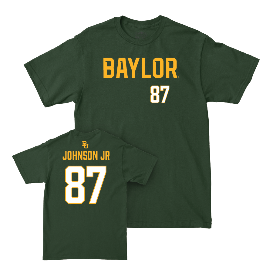 Baylor Football Green Wordmark Tee - Kelsey Johnson Jr. Small